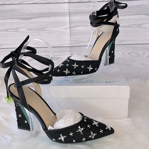 【Betsey Johnson】Angel ANGEL BLACK Lace-Up Heels | Women's Heels – Betsey Johnson